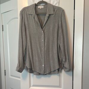 Bella Dahl Gray Button Down Shirt